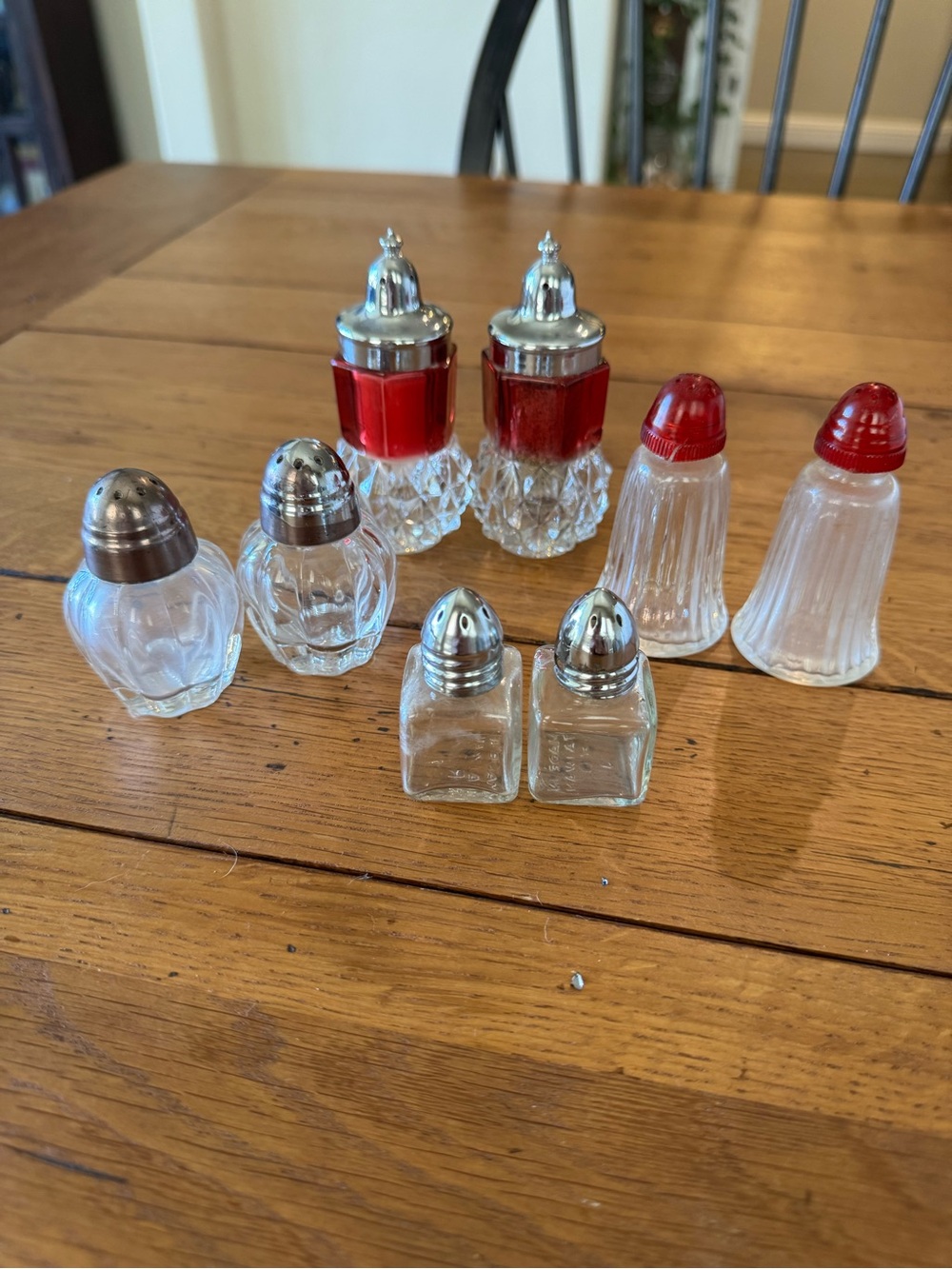 Vintage Glass Salt & Pepper Shaker Sets - 4 pair